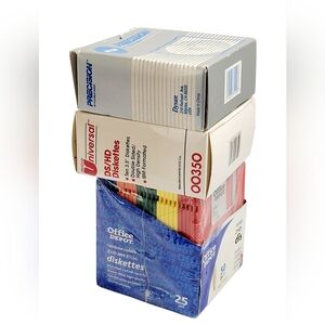 (Lot Of 3) 2HD 1.44 MB IBM 3.5" Diskettes (1) Sealed 50Pk (16) Other Diskettes (